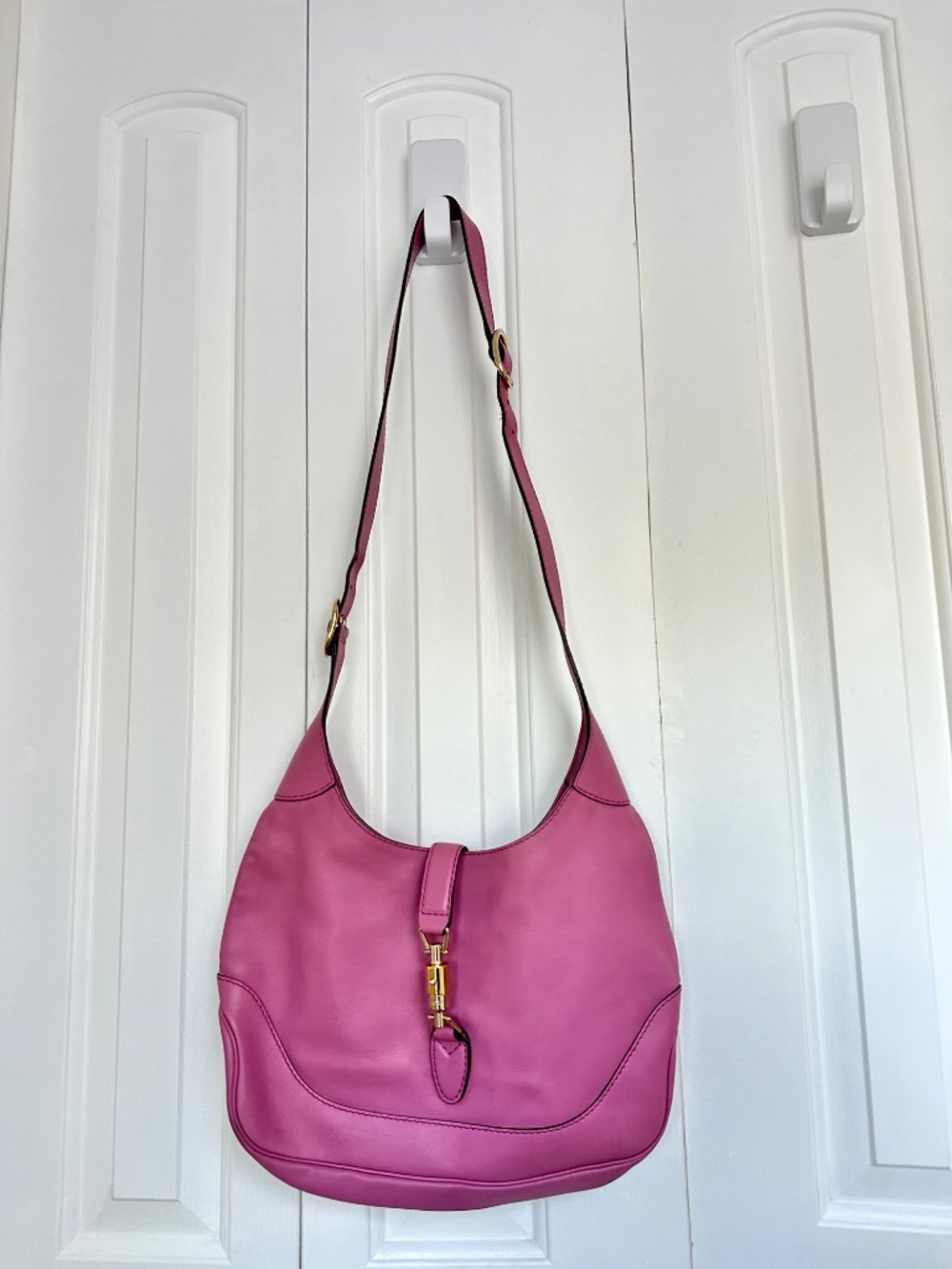 GUCCI Jackie Medium Hobo Bag - Wild Rose Leather - Pristine - Picture 8 of 14